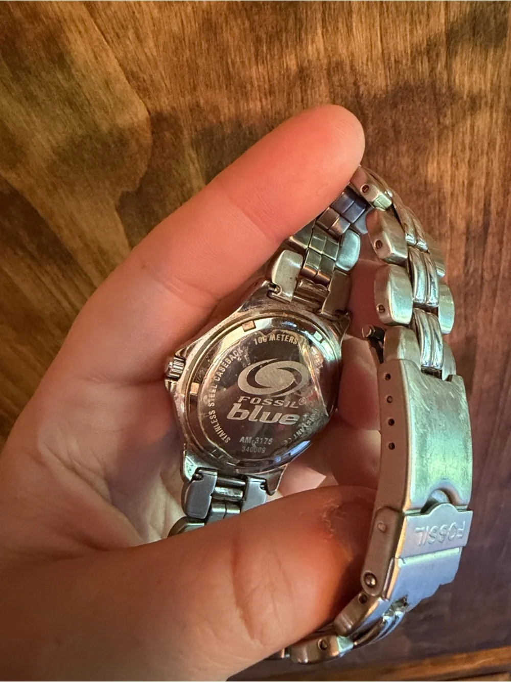 Fossil Blue and Silver Watch